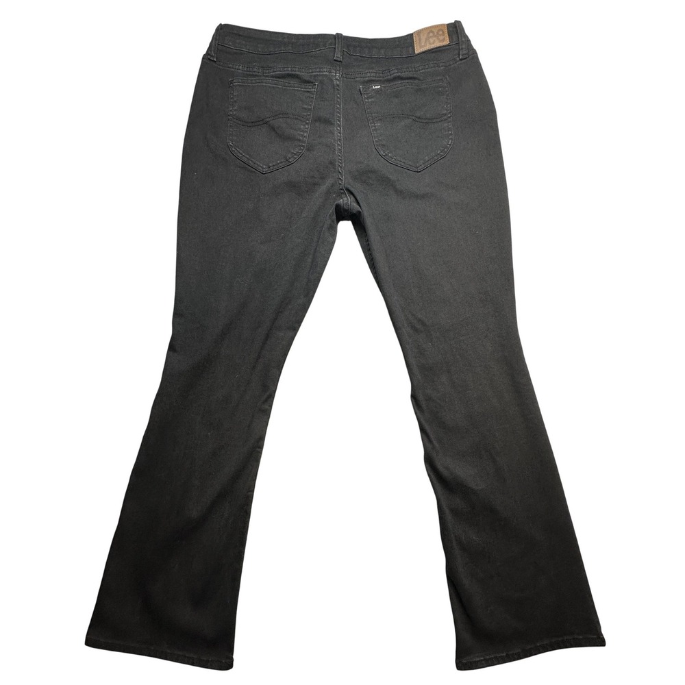 Lee Jeans Womens 18M Black Regular Fit Boot Cut Mid Rise Stretch Denim Western‎